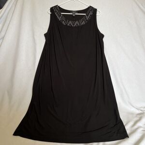 R&M Richards Women's Black Sleeveless Dress & Jacket Black Glitter Size 14W